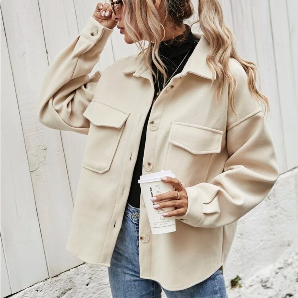 Cream shacket